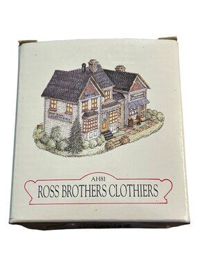 Ross Brothers Clothiers Liberty Falls Collectible Porcelain Building AH81 In Ori